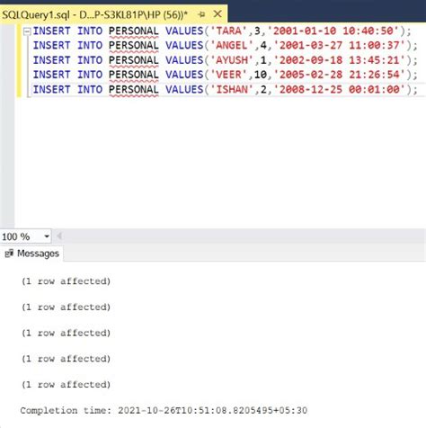 sql query for date range.